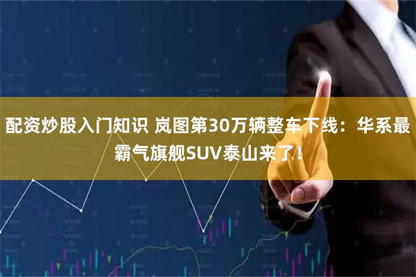 配资炒股入门知识 岚图第30万辆整车下线：华系最霸气旗舰SUV泰山来了！