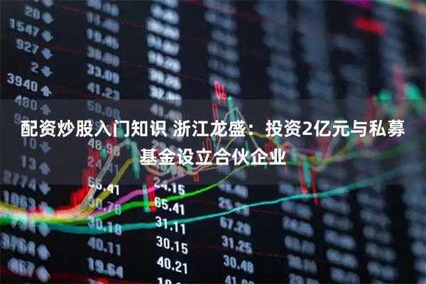 配资炒股入门知识 浙江龙盛：投资2亿元与私募基金设立合伙企业